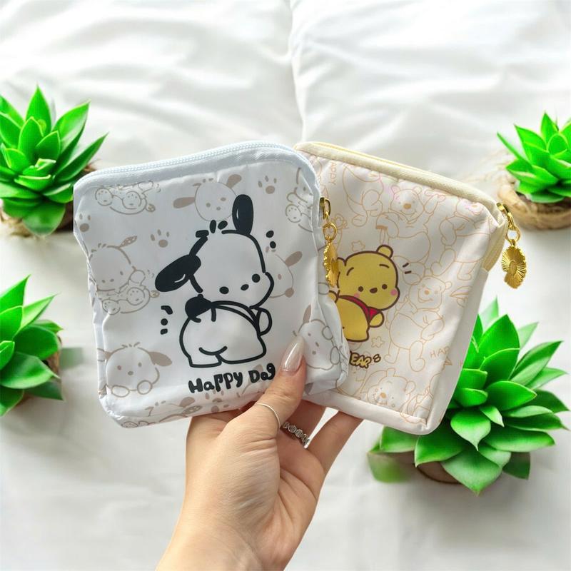 Bóp ví đựng tiền,túi đựng đồ cầm tay vải sợi Nilon TB07 văn phòng phẩm đồ dùng cá nhân khóa kéo chống nước 1 ngăn Nhung Nam Wallet Canvas Chữ Nhật Kem