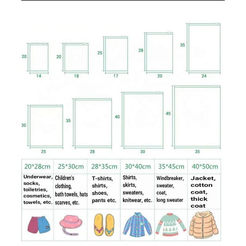 Zipper Lock Pouch For Clothes Baby Plastic Bag Travel Organizer 1
