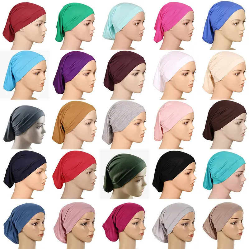 Mũ Ống, Bán Chạy, Không Vón Cục, Không Phai Màu, Nhiều Màu, Cơ Sở Cotton Mercerized Trơn Mũ Khăn Trùm Đầu Ống Thẳng Modal 0