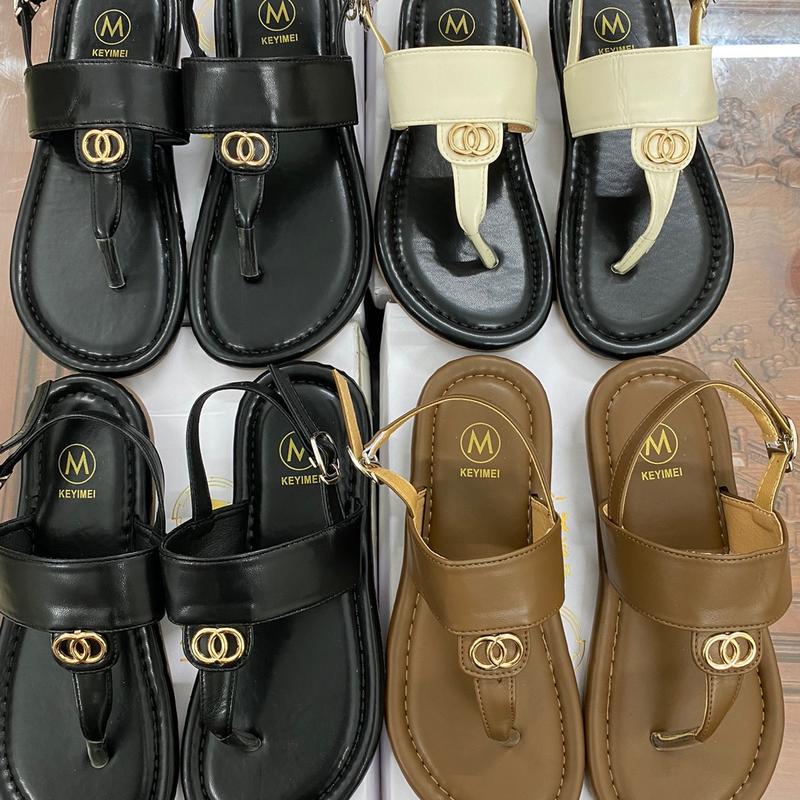 Dép quai hậu xỏ ngón nữ mũi tròn đế cao su mềm chống trơn ,trượt .hàng qc có hộp đầy đủ