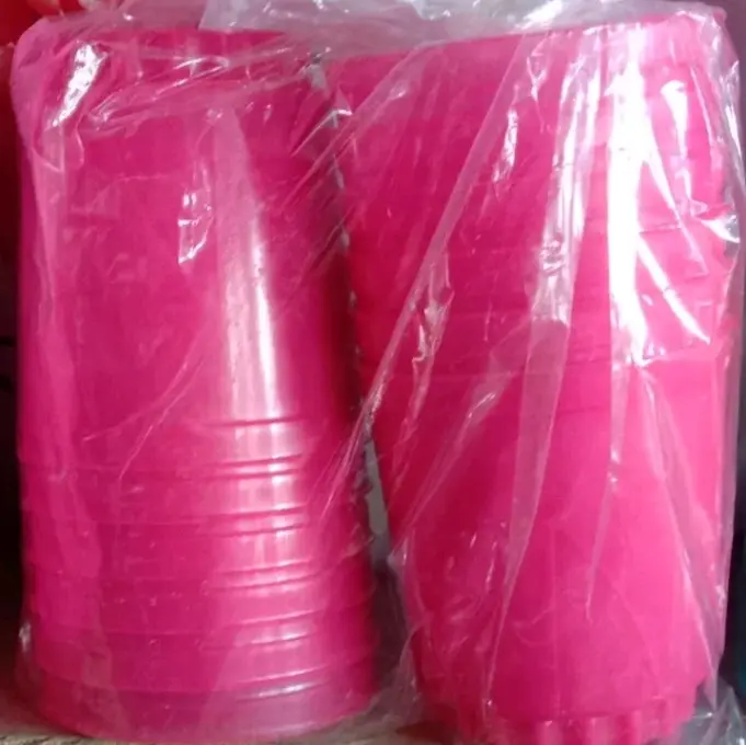 Gelas Plastik 1 Lusin 1 Warna Dgn Tinggi 7 cm Dan Lebar 6 cm 2