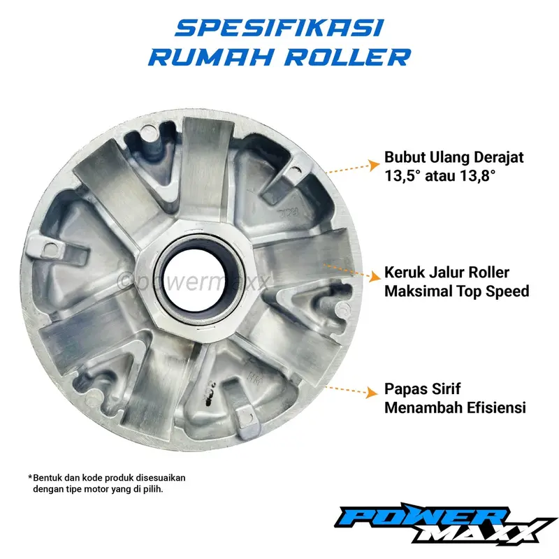 PAKET EXTRA FULL UPGRADE KIRIAN CVT vario pcx adv 125 150 160 old led bolam thailand vietnam indonesia lokal racing - Pulley Set ( Rumah Roller & Kipas Pulley ) + Mangkok Kampas Ganda + Per CVT + Roller + Per Kampas Ganda + Ekstra Pelengkap - powermaxx 3