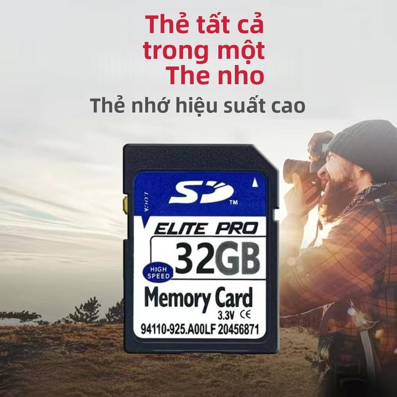 Thẻ SD tốc độ cao Thẻ nhớ máy ảnh 64GB 32G Thích hợp cho máy ảnh Canon Nikon Sony Fuji Casio Thẻ nhớ 16G