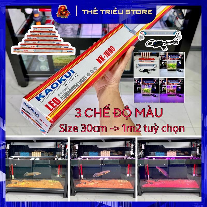 Đèn led máng Koukui 30cm-1m2 “Điều chỉnh 3 chế độ màu” Ánh sáng 10000K 6 hàng bóng. Dùng cho bể cá, tép, hồ thuỷ sinh...