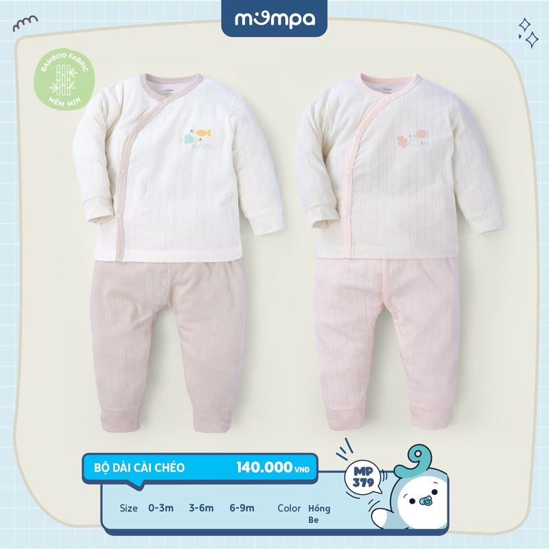 [SS] Bộ cài chéo dài tay cho bé trai từ 0 dến 9 tháng Sợi tre Bamboo mềm mại thoát hơi tốt MP 379 [M24]