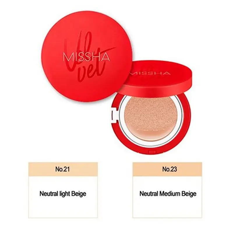 Phấn Nước Kềm dầu Cushion Missha Đỏ Velvet Finish - Cover Lasting - Moist Up Cushion SPF50+ PA+++ 4