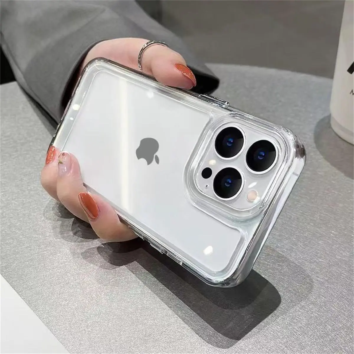 Phone case, translucent, waterproof, shockproof, case for iPhone 14plus, 15 Pro Max, 13pro, 12, 11, XR, XS, X, 8, 7, 6S Plus, smooth feel Protector Smartphone