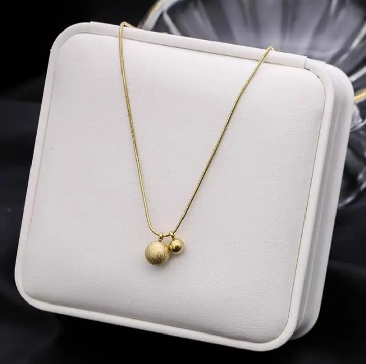 Kalung Wanita Titanium Asli Kalung Titanium Anti Karat Anti Luntur Kalung Cewek Dewasa Bahan Titanium