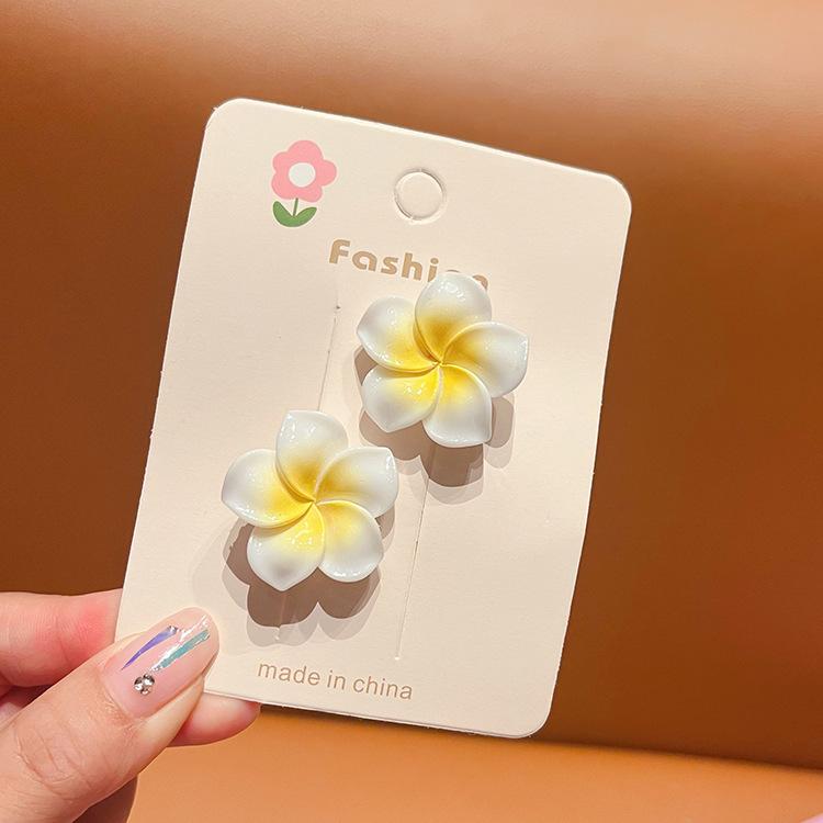 Kẹp Tóc, Thiết Kế Plumeria Rubra, Siêu Dễ Thương, Kẹp Tóc Cropped Xén, Phụ Kiện Tóc, Dành Cho Bé Gái, Kẹp Tóc Mái Bên, Phụ Kiện Đội Đầu, Không Làm Tổn Thương Tóc, Thích Hợp Cho Bé Gái 6