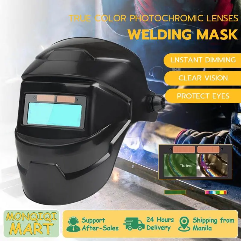 Welding mask helmet automatically darkens Head wear does not hurt the eyes Solar safety mask Eye protection equipment（No lights）