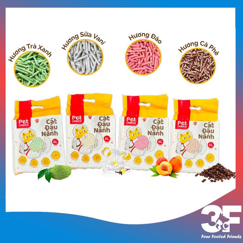 Cát Đậu Nành Cho Mèo, Cát Hữu Cơ Vệ Sinh Cho Mèo PetChoice 6L/2kg