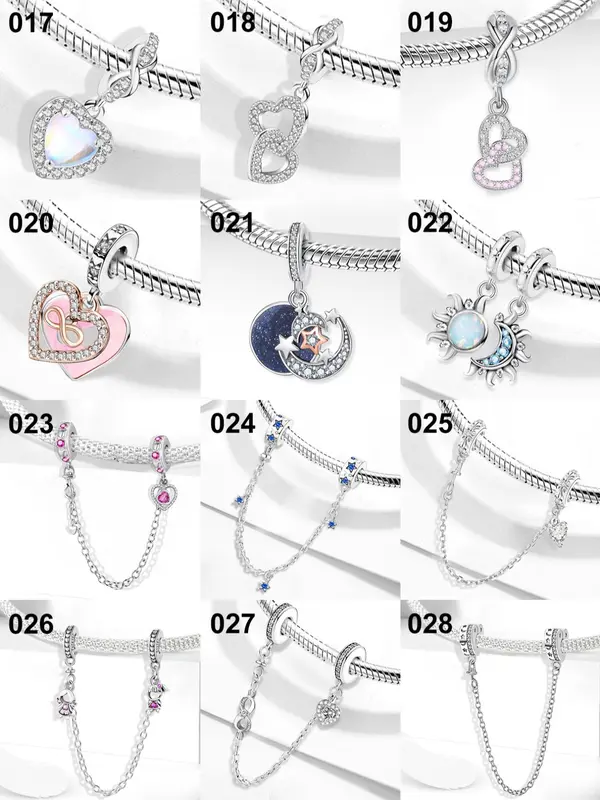 Heart & Moon & Star Design Charms, Fashionable Jewelry Making Accessories for Women & Girls, DIY Jewelry Making Kit for Bracelet & Necklace 5