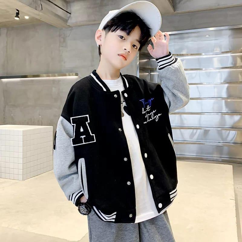 SAN (Gratis Ongkir COD) Adambo Jaket Baseball Anak Fleece Hoodie & Outwear Fashion Wanita 0