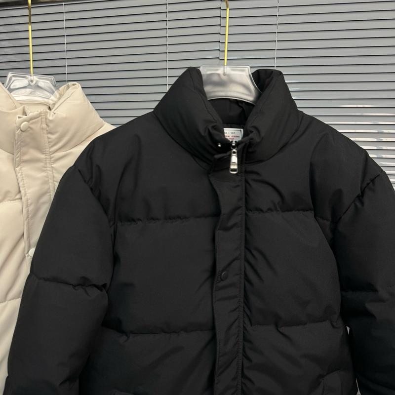 Áo Phao Béo Nam Nữ Dáng Trơn Cao Cổ , Có Dây Rút , Áo Phao Hồng Dũng Menswear 8