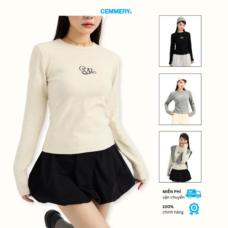 Áo Giữ Nhiệt CEMMERY Local Brand Chính Hãng Chic Long-Sleeve Chất Thun Lông Thỏ Tay Dài Form Fit Logo Thêu 3 Màu