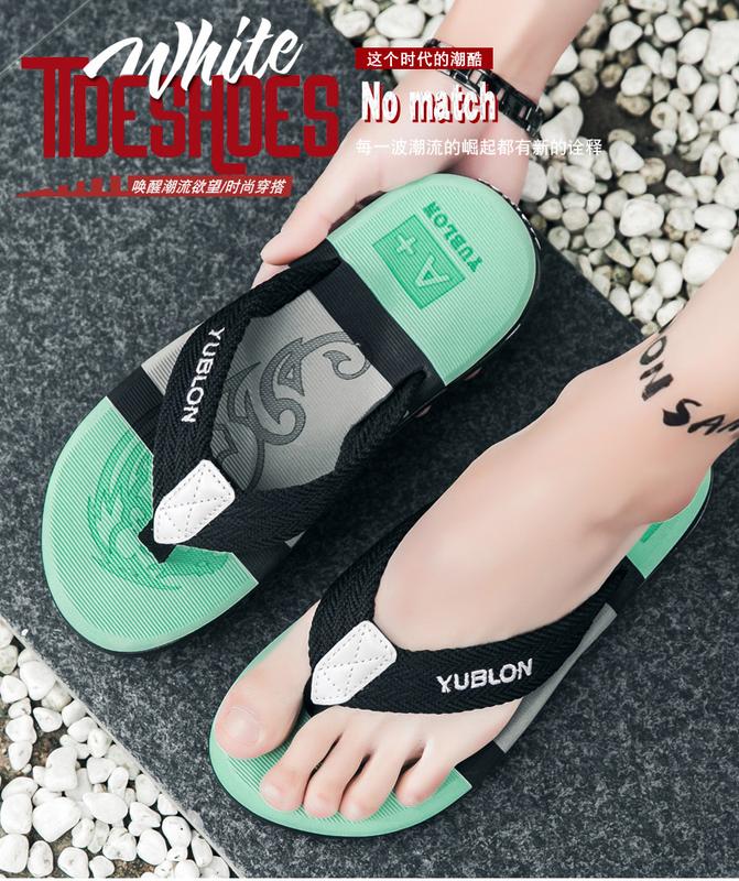 Product Introduction of Thongs slippers men 2024 new summer outside wear non-slip anti-odour sandal slippers trend casual clip feet beach sandals 9