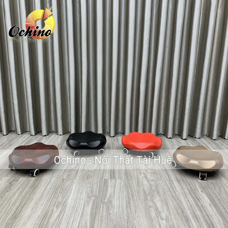 Ghế Tròn Xoay Thấp Ngồi Đóng Hàng, Làm Nail Mẫu Tròn Vát Hiện Đại Cao 12cm (Hàng Sẵn) 4