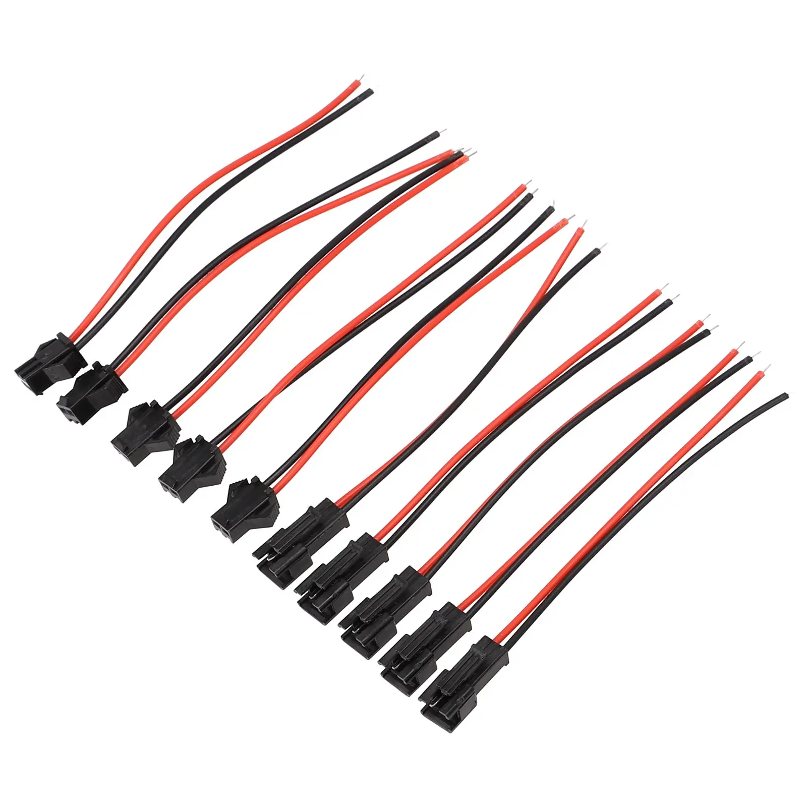 10PCS SM 2-Pins 2P Female Male  Connector Wire Cables Adapter Cable