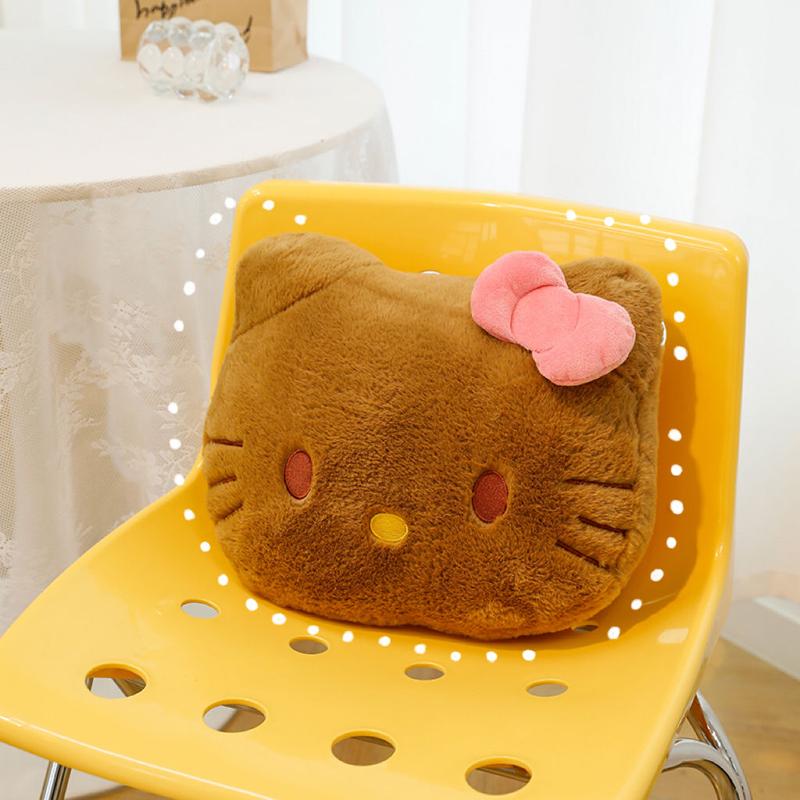 Đồ Chơi Nhồi Bông Hello Dễ Thương KT, Mèo Kitty Da Đen, Búp Bê Đệm Sau Đầu Giường / Đệm Ghế, Ưa Nhìn, Siêu Dễ Thương, Hàng Mới Về 2025 3