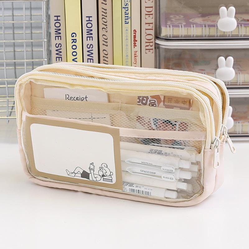 Product Introduction of Túi đựng bút DẠNG HỘP PVC eslite 5 ngăn [Taphoagaunho] 11