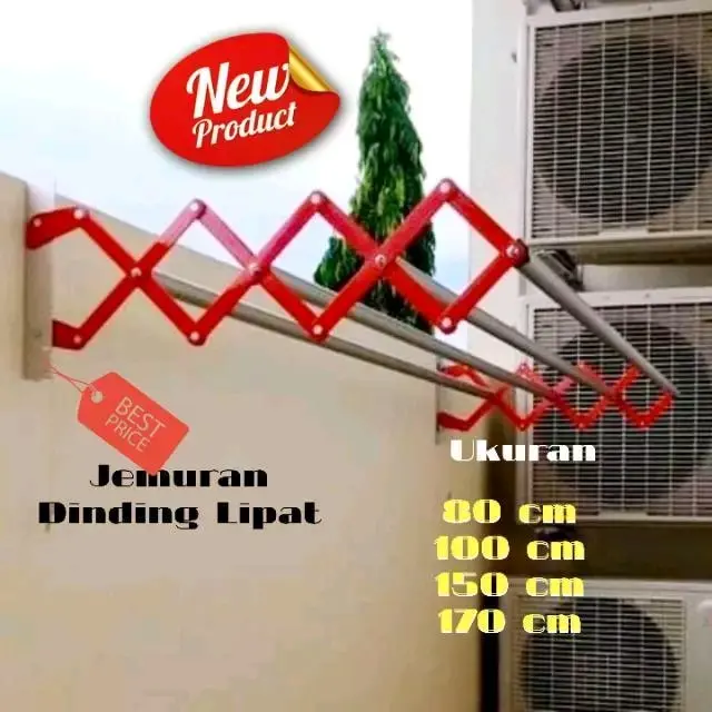 JEMURAN DINDING LIPAT MURAH  Besi Biru Hijau