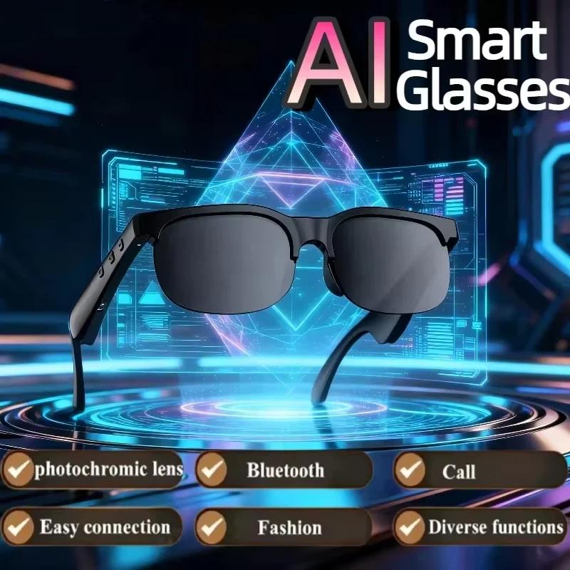 6K AI Smart Glasses Multifunctional Camera Bluetooth Call- Voice Assistant Music Player Translate Photochromic HD Glasses