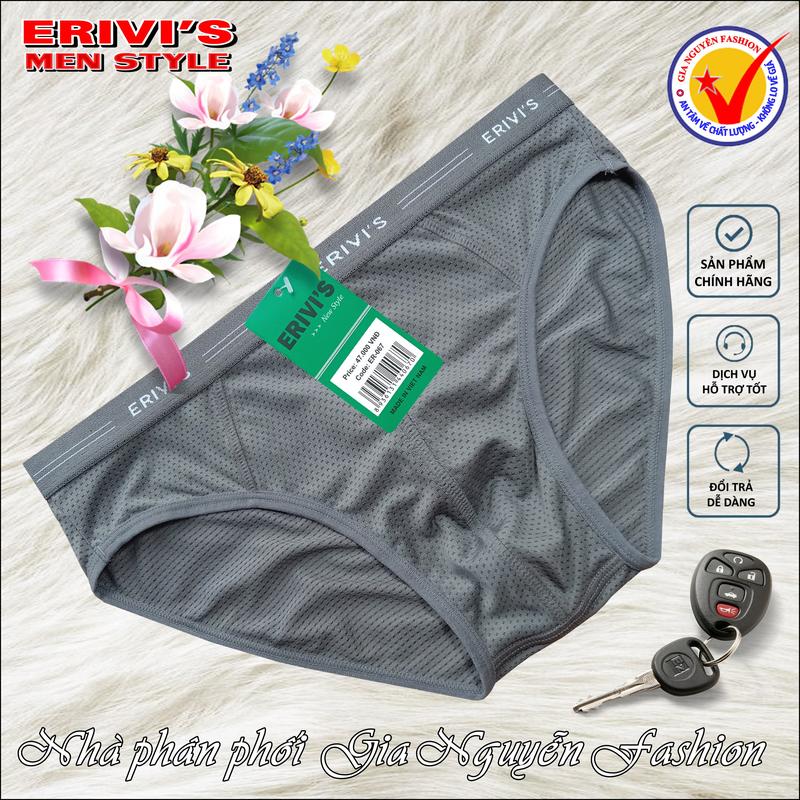 Product Introduction of 1 chiếc quần lót nam Erivi's, chất liệu cotton thông hơi, co giãn 4 chiều 4