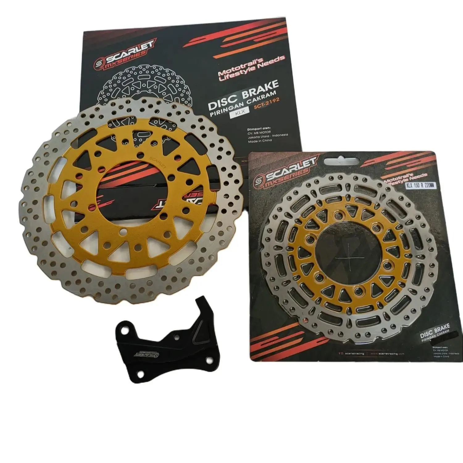 Piringan Cakram Depan Belakang KLX 150 SUPERMOTO stang kotak
