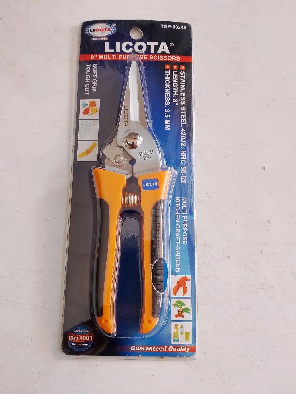 Kéo cắt dạng thẳng 8 inch Licota CR-V chống xoắn, chống ăn mòn và mài mòn