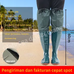 Sepatu sawah petani panjang anti keong anti lumpur bahan karet harga termurah 60cm