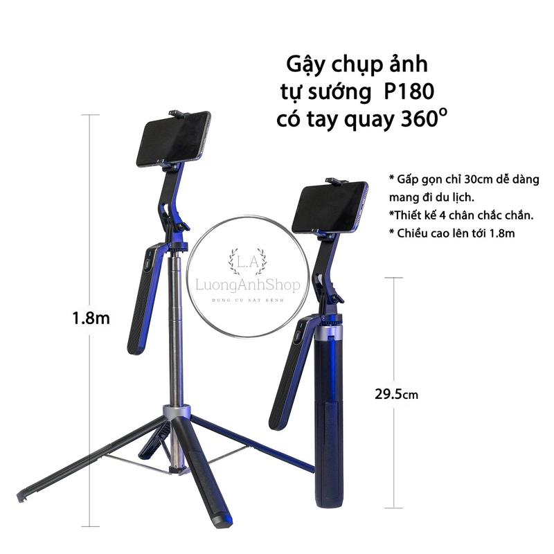 tripod P180  livetream, chụp hình , quay video Phụ Kiện Selfie gậy livestream cyke  tripod