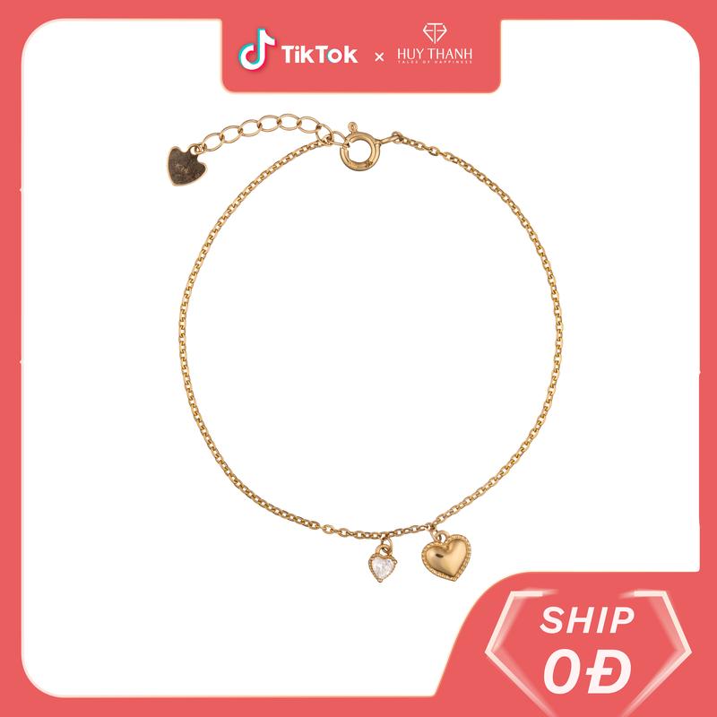 (2 PHÂN LOẠI) HuyThanhJewelry LLF138 Lắc tay Chốt Móc Chờ Vàng Tây 10k 14k Thiết Kế Thanh Lịch Dễ Kết Hợp