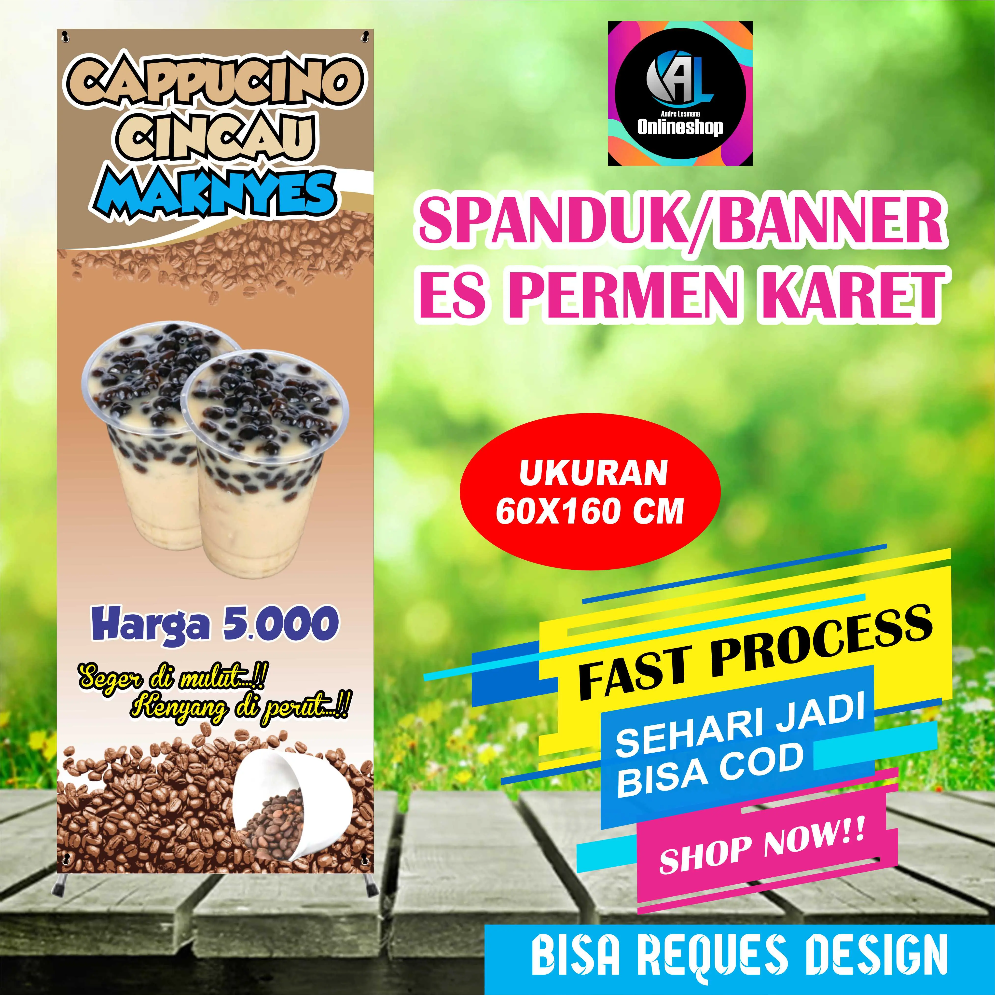 Spanduk, Banner Berdiri Cappucino Cincau