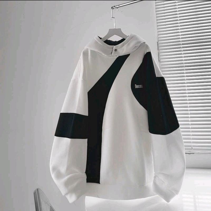 Áo Khoác Hoodie DESSUU Nỉ Bông Dày Dặn Nút Bấm 3 Màu Thời Trang Super Fashion P Nhung Menswear Dài Tay Shirt
