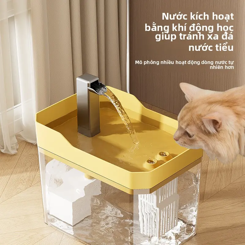 Bình Máy Uống Nước Tự Động Cho Thú Cưng, Thích Hợp Cho Chó Và Mèo, Đài Phun Nước Chảy, Tắt Tiếng, Dung Tích Lớn, Lưu Thông, Cho Ăn Nước Tự Động chuông  đeo  cổ  mèo breakaway  collar vòng  cổ  cho  mèo  khắc  tên cỏ  cho  mèo ring  dogs dây  xích  chó  lớ