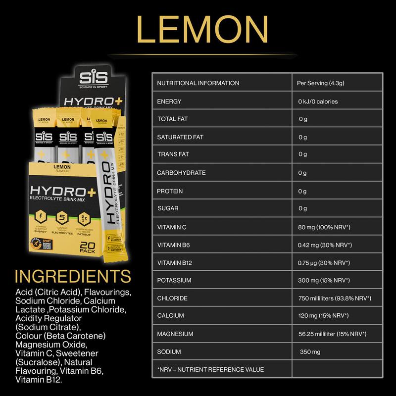 Product Introduction of SiS (Free Bottle) Science In Sport Hydro+ Electrolyte Powder Mix Marathon Reduce Fatigue 40 Sachets, Marathon, Running, Cycling, Fitness, Gym, Hydration, Endurance, Rehydration, Electrolytes, Stamina 6