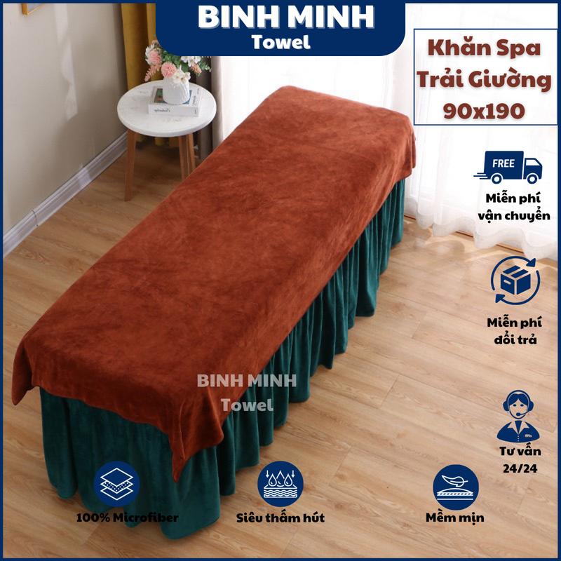 Khăn trải giường spa đắp người loại Dày BinhMinh Towel 100% microfiber mềm mịn siêu thấm hút cho spa, salon tóc Khăn Tắm Nhà Tắm