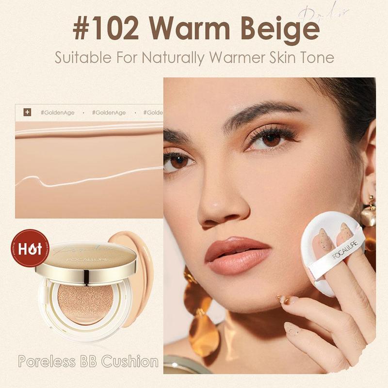 Kem Nền Đệm BB Không Lỗ Chân Lông, Focallure, Không Thấm Nước, Che Phủ Hoàn Toàn, Lớp Hoàn Thiện Lì Lâu Trôi, Mềm Mại, D9E7 8