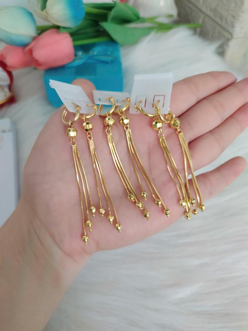 Product Introduction of B226. Bông tai vàng non xinh xắn dễ thương Hoa khuyên  tai 13