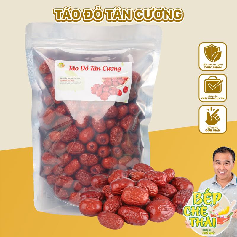 Táo đỏ tân cương khô - Nguyên liệu chè dưỡng nhan khô - bếp chè thái Snack Thức Ăn