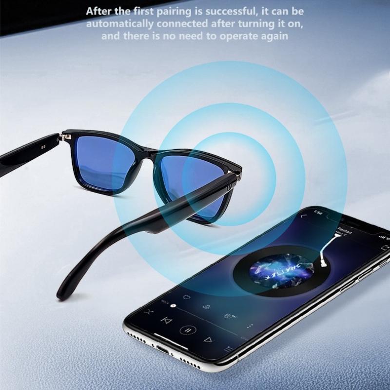 Polarized Lenses GS05 Bluetooth Sunglasses Men's Women's Goggles UV Protection Smart Glasses Blue Light Protection Black Frame