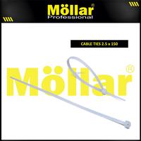Gambar MOLLAR 89-122 Kabel Ties Putih 2.5 x 150 mm Nylon Cable Tie - 100 pcs - 93-156 dari Mollar Kota Cirebon 5 Tokopedia