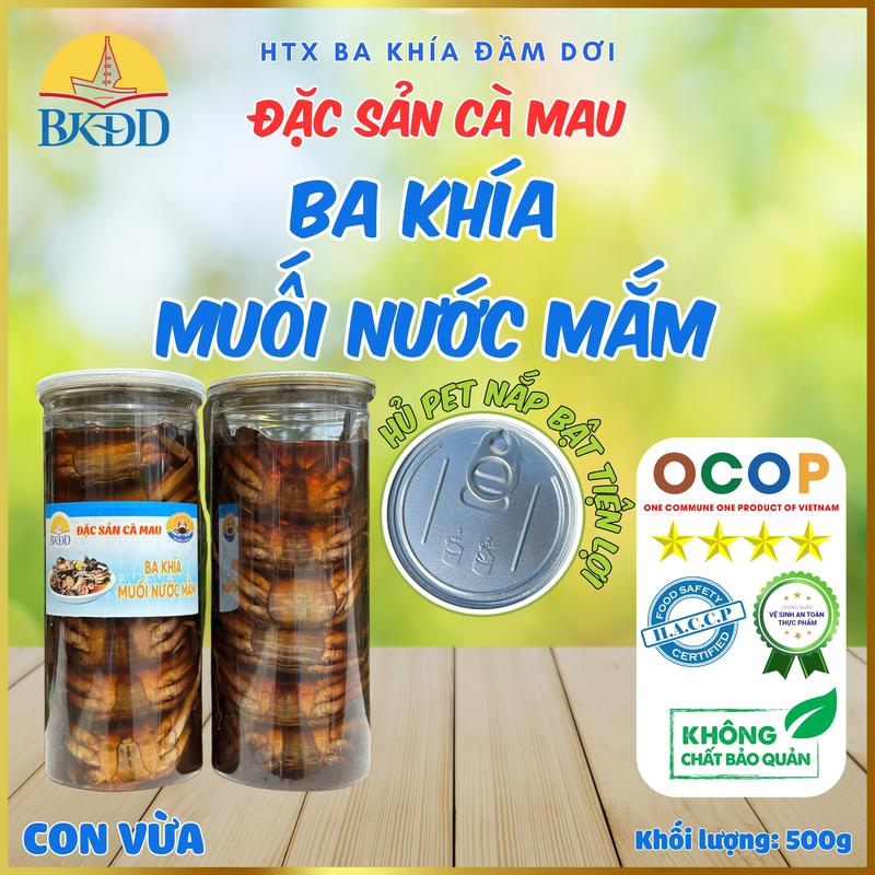 Ba khía muối nước mắm đóng hộp 1kg - con vừa ( gom 500g thịt ba khía+ 500gr nước mắm ngon ) - Food Ăn Vặt Chua Cay