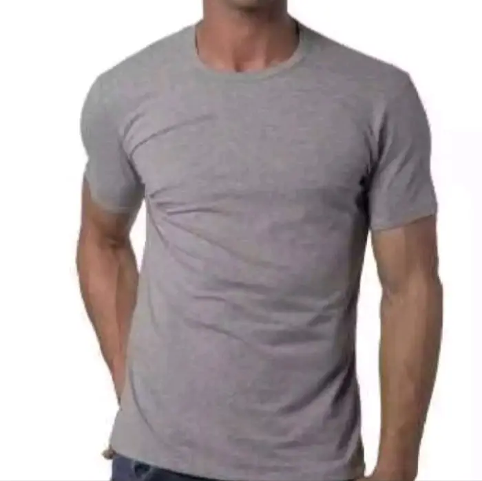 Baju Kaos Oblong Polos Pria Dewasa Lengan Pendek Katun Ukuran M - Kerah 2