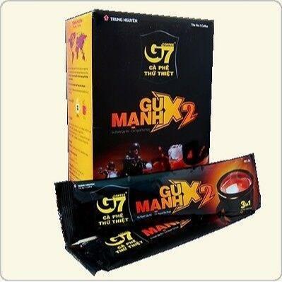 Cà Phê Sữa Hoà Tan G7 3in1 Gu Mạnh X2 Trung Nguyên Hộp 12 gói 25gr Coffee Cafe