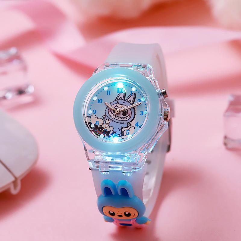 Product Introduction of NEW  Children‘s Watches Cartoon Doll LED Luminous Colorful Watch Analog Kids Watch Boys Girls Birthday Festival Toys Gifts 6