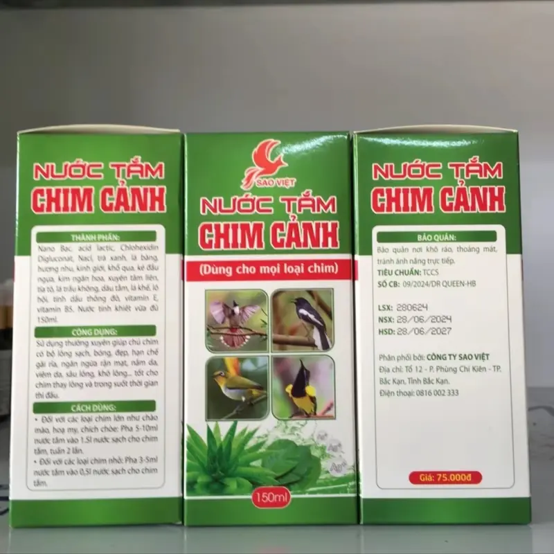 Nước Tắm Thảo Mộc, Nano Bạc dùng cho chim cảnh thương hiệu Sao Việt 7
