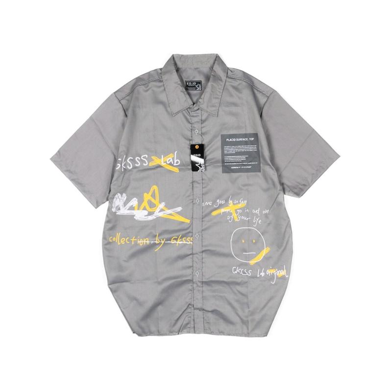 Kemeja Oversize Pria Gkss Lengan Pendek Atasan pria Oversize 4