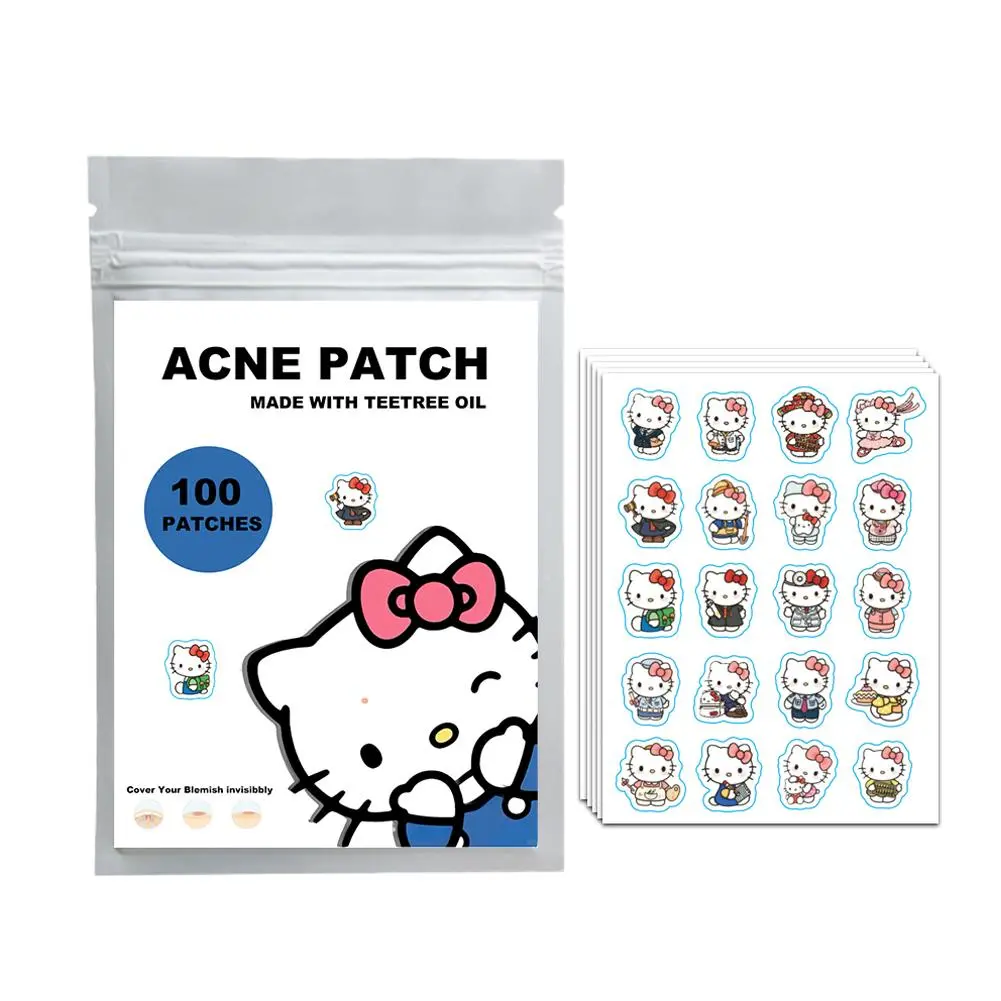 Miếng Dán Mụn HelloKitty, Thiết Kế Hoạt Hình, Sáng Tạo Và Dễ Thương, Để Chăm Sóc Da Và Làm Đẹp, Miếng Dán Phục Hồi, Chất Liệu PE