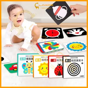 LAKOE Flash Card Mainan Edukasi Visual Flash Card Kartu Pintar Stimulasi Visual bayi